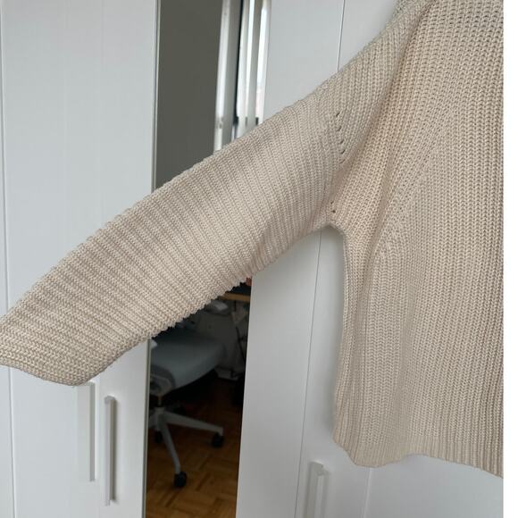 Polo Ralph Lauren Women's Cream 100% Cotton Chunky Knit Sweater, Size L, EUC - Picture 5 of 5